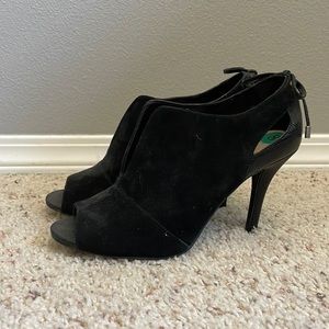 Nine West Andra Leather Peep Toe Booties